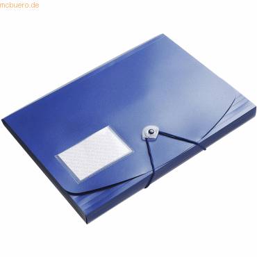 Sammelmappe Jumbo A4 PP mit Gummizug blau-1