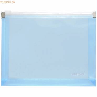 Gleitverschlusstasche A3 PP Falte 30mm blau transluzent-0