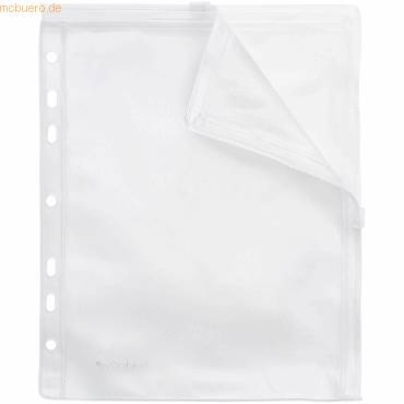 Gleitverschlusstasche A5 PVC mit Abheftrand farblos transparent-0