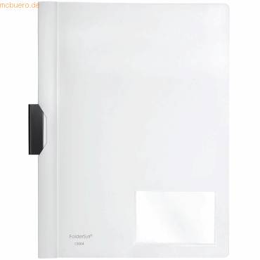 Cliphefter A4 PP bis 40 Blatt vollfarbig weiß-0