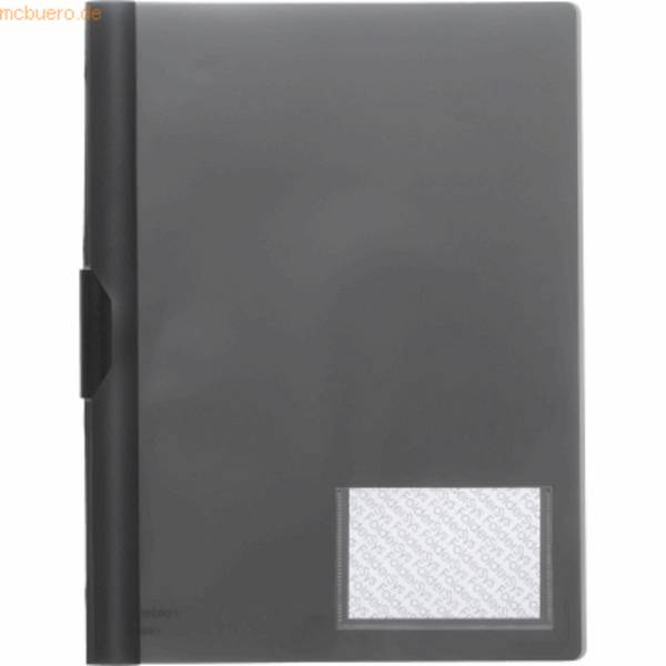 Cliphefter A4 PP bis 40 Blatt vollfarbig anthrazit