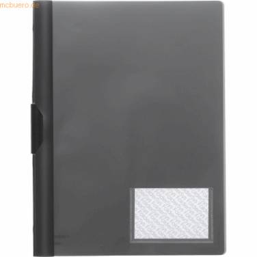 Cliphefter A4 PP bis 40 Blatt vollfarbig anthrazit