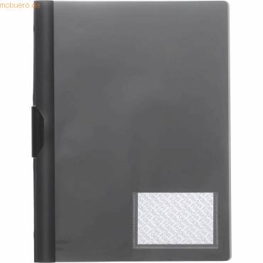 Cliphefter A4 PP bis 40 Blatt vollfarbig anthrazit-0