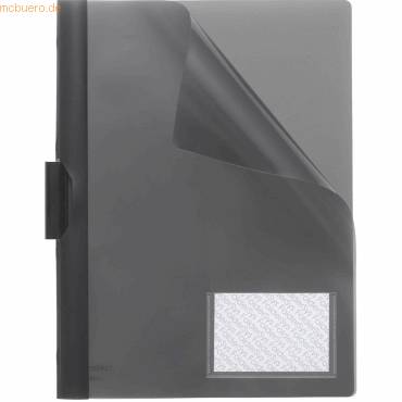 Cliphefter A4 PP bis 40 Blatt vollfarbig anthrazit-1