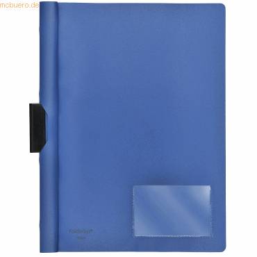 Cliphefter A4 PP bis 40 Blatt vollfarbig blau-0
