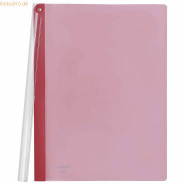 Klemmmappe A4 PP bis 40 Blatt transluzent rot-0