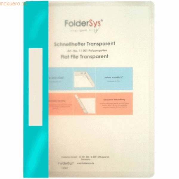 Sichthefter A4 PP transparent/türkis