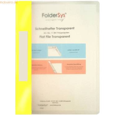 Sichthefter A4 PP transparent/gelb