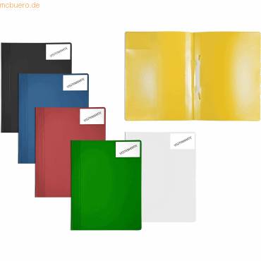 Schnellhefter A4+ PP mit Innentaschen vollfarbig schwarz-1