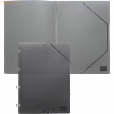 Eckspannmappe A4 PP transluzent anthrazit-1