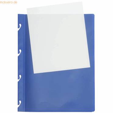 Einhakhefter Variant A4 PP mit Sichttasche vollfarbig blau-0