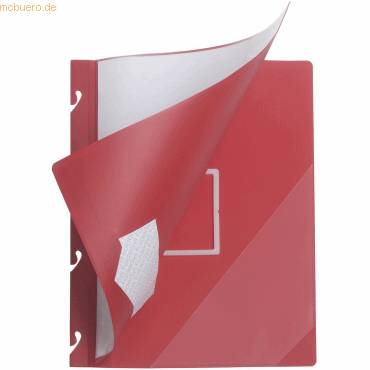 Einhakhefter Variant A4 PP mit Sichttasche vollfarbig rot-1