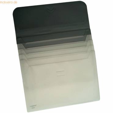 Fächermappe A4 PP 4 Fächer grau/milky-1