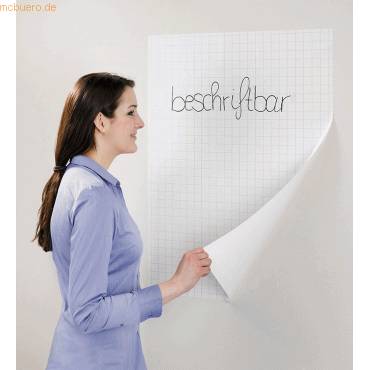Whiteboard-Folie 600x800cm kariert weiß PP (Polypropylen) 25 Blatt-1