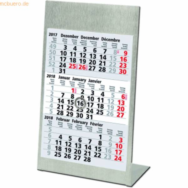 Ersatzkalendarium für 3-Monats-Tischkalender 9,5x13,5cm 2027