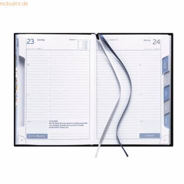 Buchkalender A5 1 Tag/Seite schwarz 2027-1