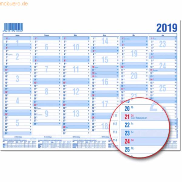 Tafelkalender A4 12 Monate Kalendarium 2027