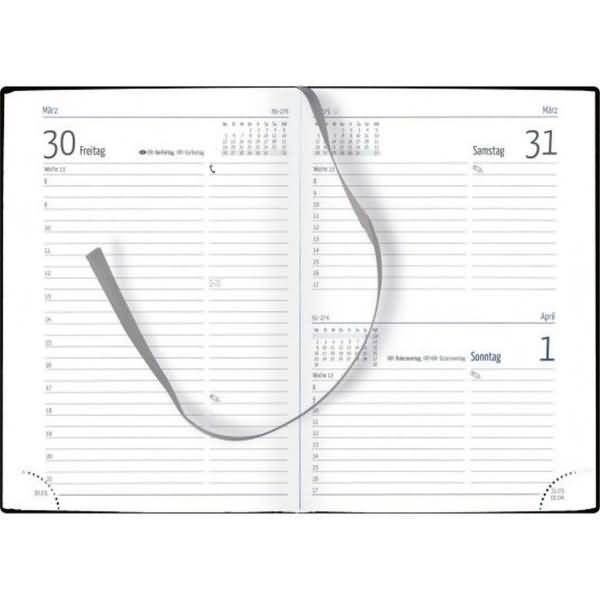 Taschenkalender 10,5x14,8cm 1 Tag/Seite schwarz 2027-1