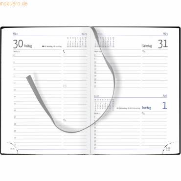 Taschenkalender 10,5x14,8cm 1 Tag/Seite blau 2027-0