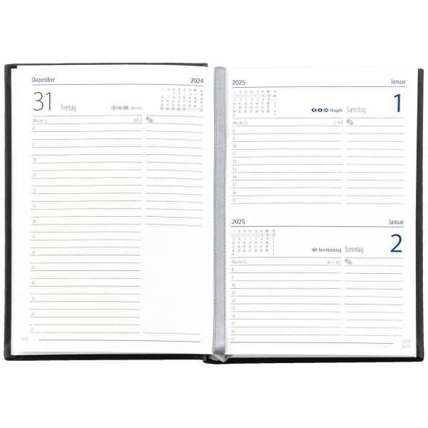 Taschenkalender 10,5x14,8cm 1 Tag/Seite blau 2027-1