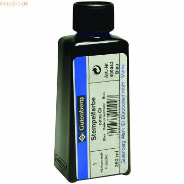 Stempelfarbe ohne Öl 250ml blau-0