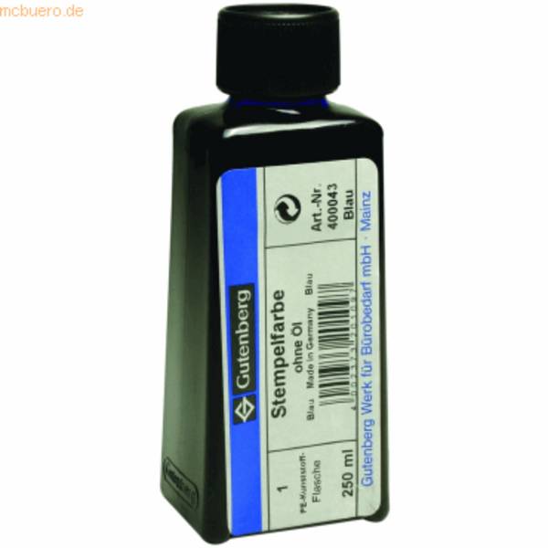 Stempelfarbe ohne Öl 250ml blau