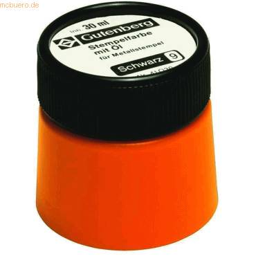 Stempelfarbe mit Öl 30ml schwarz