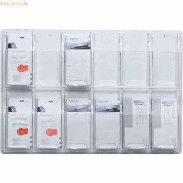 helit Wanddisplay "the clearly", 12 x 1/3 DIN A4 hoch-0