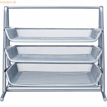 Briefablagenset Metall 3 Fächer 295x275x350mm silber-1