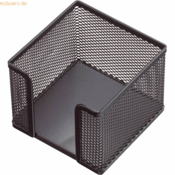Zettelbox Mesh Metall schwarz leer