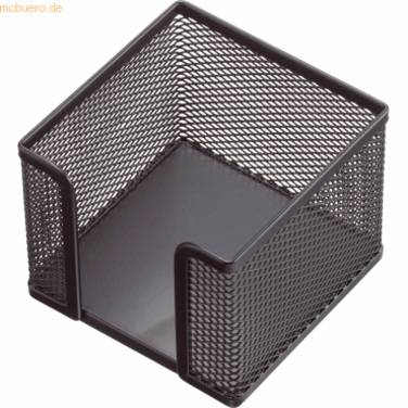 Zettelbox Mesh Metall schwarz leer