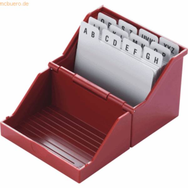 Karteibox A8 quer für ca. 200 Karten rot
