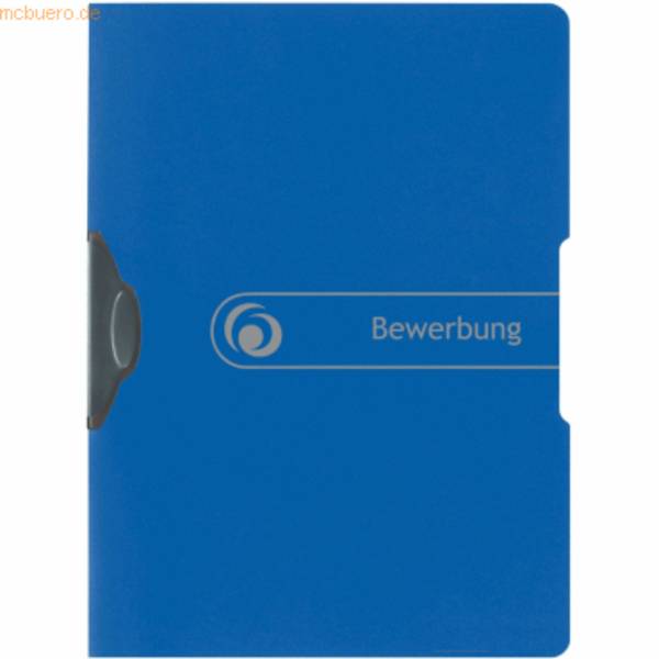 Bewerbungsmappe Express-Clip A4 PP Bewerbung blau to go
