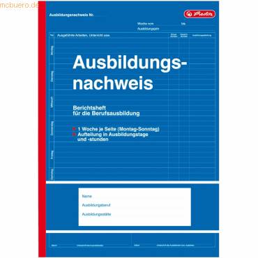 HERLITZ - Ausbildungsnachweis wöchentliche/monatliche Eintragungen Formularbuch 1 St.-0
