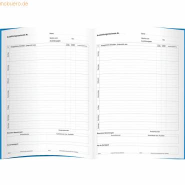 HERLITZ - Ausbildungsnachweis wöchentliche/monatliche Eintragungen Formularbuch 1 St.-1