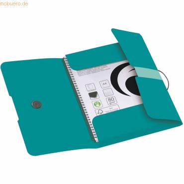 Gummizugmappe A4 PP Caribbean Turquoise-1