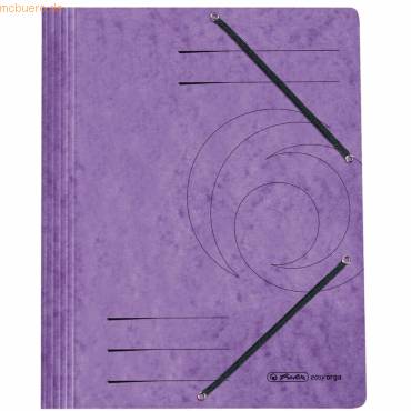 Einschlagmappe mit Gummizug Karton violett-0