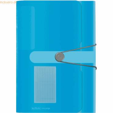 Fächermappe A4 PP 12 Fächer blau transparent to go-0