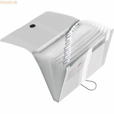 Fächermappe A4 PP 12 Fächer farblos transparent to go-1