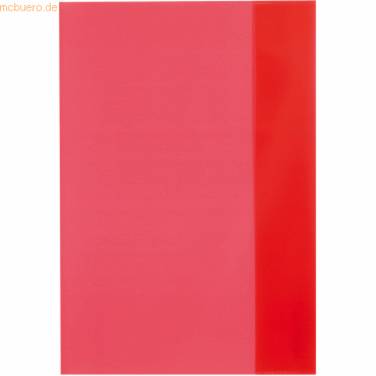 Heftumschlag A5 PP transparent rot