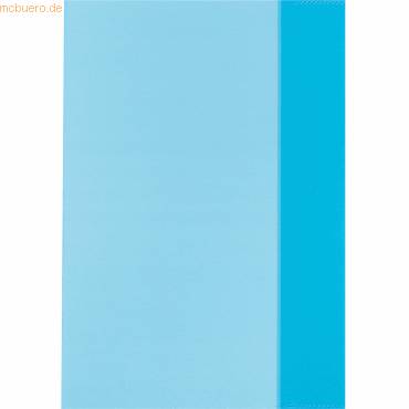 Heftumschlag A5 PP transparent blau-0