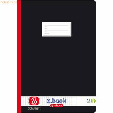 Schulheft A4 20 Blatt kariert Rand Oberschule FSC Mix-0