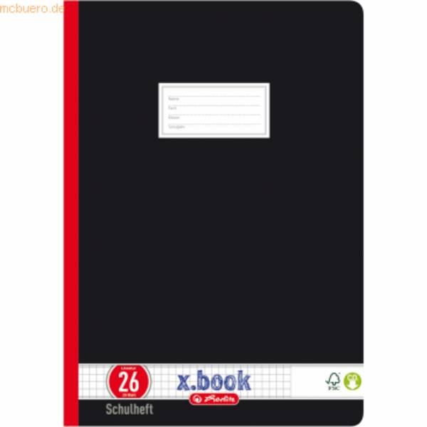Schulheft A4 20 Blatt kariert Rand Oberschule FSC Mix