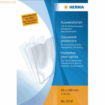 HERMA Ausweishülle 5014, B x H: 65 x 100 mm, transparent-0