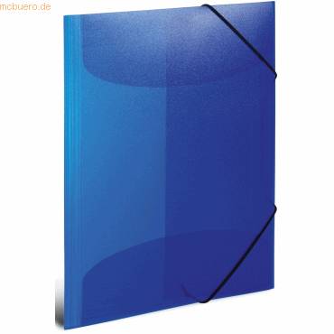 Sammelmappe A3 PP transluzent dunkelblau-0