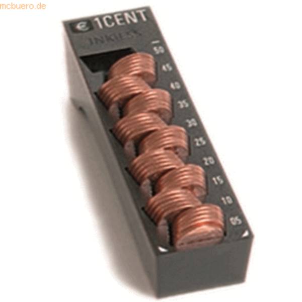 Einzelmünzbehälter Minikord 1 Euro-Cent schwarz