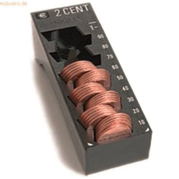 Einzelmünzbehälter Minikord 2 Euro-Cent schwarz-0