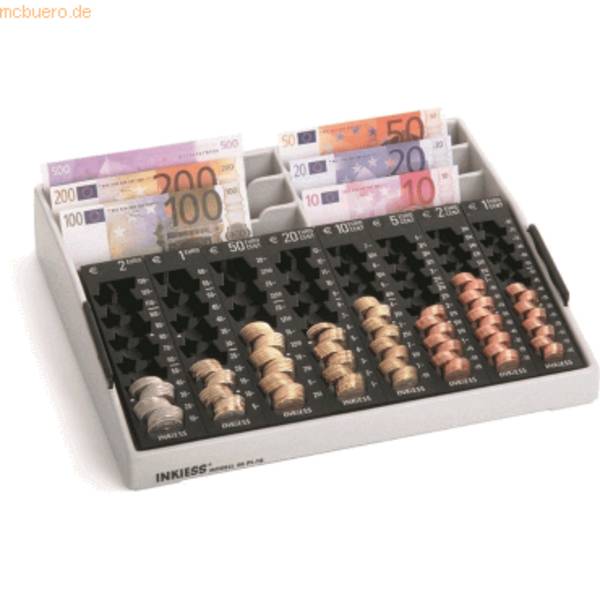 Kasse Rekord 86 PL-Griff (BxTxH) 35,0x30,5x7,5 cm lichtgrau/schwarz