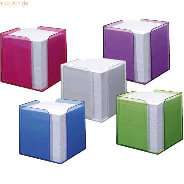 Zettelkasten Silky Touch 9,5x9,5x9,5cm blau-0