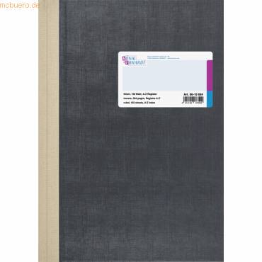 Geschäftsbuch A4 liniert 192 Blatt Deckenband grau-0